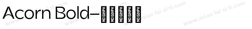 Acorn Bold字体转换